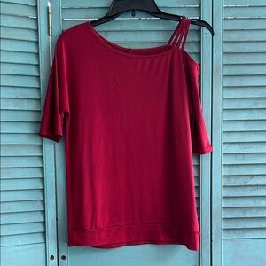 Women's Red Off-Shoulder Top